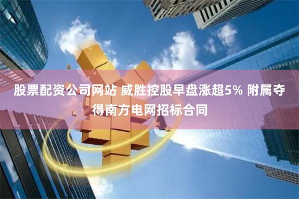 股票配资公司网站 威胜控股早盘涨超5% 附属夺得南方电网招标合同