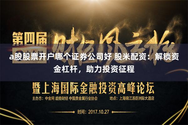 a股股票开户哪个证券公司好 股米配资：解锁资金杠杆，助力投资征程